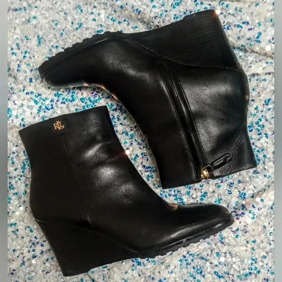 Ralph Lauren Shoes - Ralph Lauren Wedge Boots Size 9